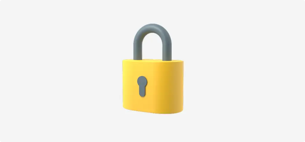 A locked padlock